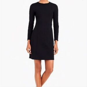 J. Crew Classic Black Long Sleeve Dress